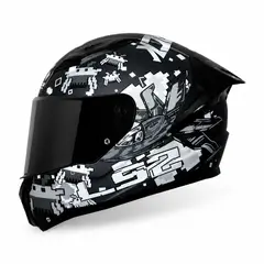 LS2 - CASCO FF810 VIGO SPACE GRIS BLANCO VISOR OSCURO Y CERT ECE-2206 TALLA XXL