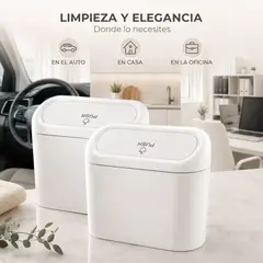 CARJOLLITY - Kit Tachos Basurero Cierre Automático Para Autos Camionetas