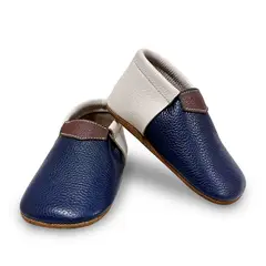 MUNAIQUI - Zapatos Mocs de Cuero Vacuno Tricolor hechos a mano para Bebés y Niños