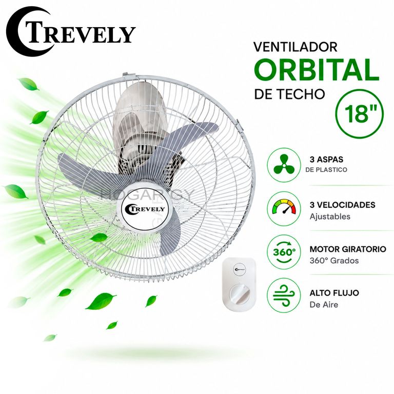 Ventilador De Techo Vt-1803 18" 80 Watts 3 Aspas con control