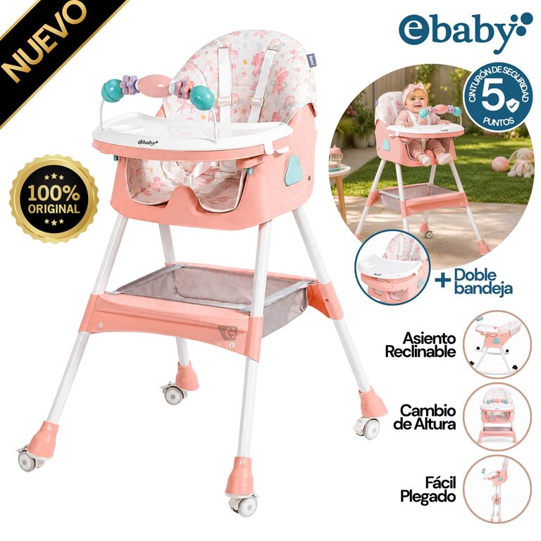 Silla de Comer LULU- EB631-1 Rosado