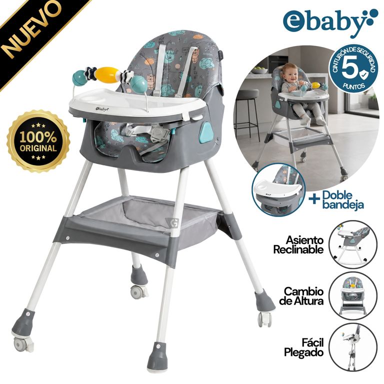 Silla de Comer LULU- EB631-1 Gris