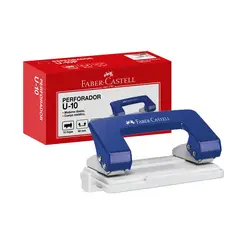 FABER CASTELL - Perforador Escolar De Metal U10 10 Hojas