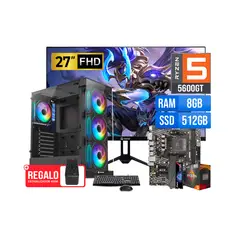 AMD - COMPUTADORA RYZEN 5 5600GR RAM 8GB SSD 512GB