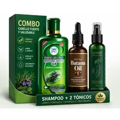 SM - Shampoo Romero Crecepelo Bacc Sin Sal + 2 Tonicos Anticaida
