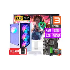 AMD - COMPUTADORA RYZEN 3 3200G RAM 8GB SSD 250GB