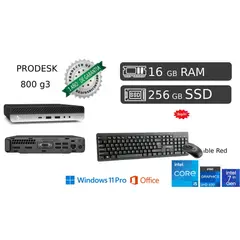 HP - CPU PRODESK 800 G3 Mini I5 7ma 16GB RAM 256GB SSD Reacondicionada Garantía 1 año + Accesorios