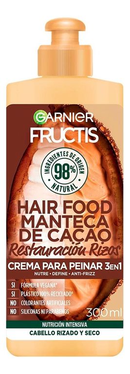 Crema Para Peinar Fructis Hair Food Cacao 300ml