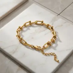 GENERICO - Pulsera para mujer acero inoxidable Noemi dorada