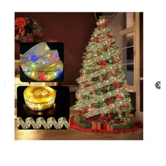 GENERICO - Cinta decorativa con luces para el arbol navidad