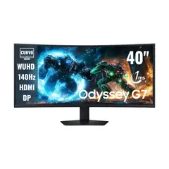 SAMSUNG - Monitor curvo Oddyssey G7 40 WUHD 140 Hz 1ms FreeSync Eye Saver DP HDMI