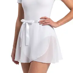 NACIONAL - Falda Envolvente Blanca para Ballet y Danza
