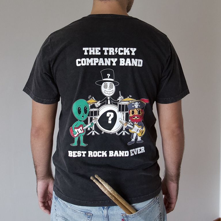 Polo negro acid washed Tricky Band