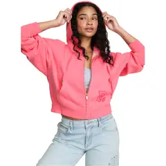 PINK - POLERA CON CAPUCHA CAMPUS FLEECE CORAL VS