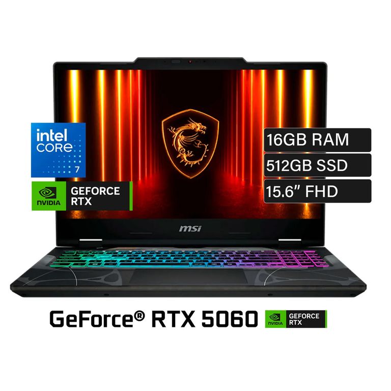 Laptop Gamer Cyborg Laptop Intel Core 7 240H, Memoria 16GB , Rtx 5060 8GB