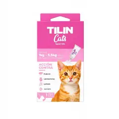 GENERICO - Antiparasitario externo pipeta antipulgas para gatos TILIN de 1.5 a 3.5 kilogramos