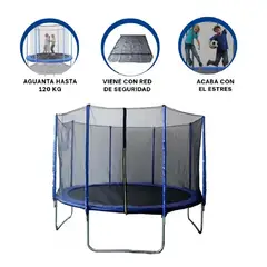 RYBIU IMPORT - Cama Trampolín Modelo 8FT RYBIU Divertida - Azul