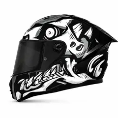 LS2 - CASCO FF810 VIGO X-KULL NEGRO MATE GRIS VISOR OSCURO Y CERT ECE-2206