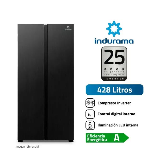 Refrigeradora RI-769N Side by Side 428L - Negra