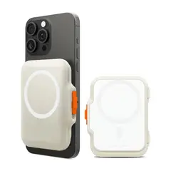 SPIGEN - Tarjetero Magnético Tintap MagFit+ MagSafe 5-6 Tarjetas Beige