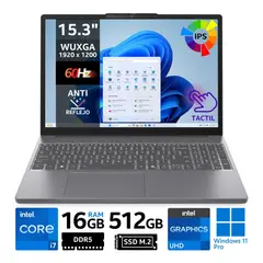 LENOVO - Laptop IdeaPad Slim 3 15IRH10, 15.3" Táctil WUXGA IPS, Core i7-13620H, RAM 16GB, SSD 512GB