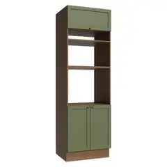 MADESA - Mueble de Cocina Vik - Torre para Hornos 70 cm - MarrónVerde