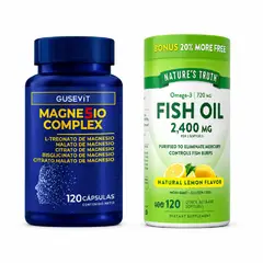 GUSEVIT - Pack Magnesio Complex 120 Cápsulas + Omega 3 120 Softgels