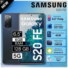 SAMSUNG - Celular S20 FE 6.5 Pulg. 6GB RAM 128GB Android 10 -Azul