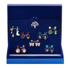 PUREPOWER - 7 Pares Juego de aretes y aros en 925 plata pura con circonita cúbica para mujeres,hipoalergénicos