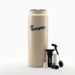 ROTOPLAS - Tanque de agua vertical Slim 500L color arena