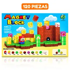 GENERICO - Cubos Magnéticos 3D Didácticos Magnet Block 120 Piezas