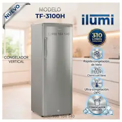 Ilumi - TF-3100H - Congelador Vertical 310Lts Gris Oscuro