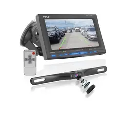 PYLE - Cámara y monitor para asistir en el estacionamiento, Negro