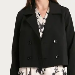 CAMILA VIALI - Trench Mini Negro