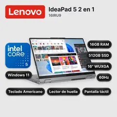 LENOVO - Laptop IdeaPad 5 2 en 1 16IRU9 Core 5-120U 16GB 512GB SSD 16" (83DU004VUS)