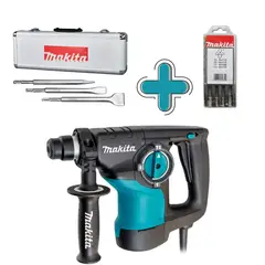 MAKITA - Rotomartillo HR2810 800W SDS Plus 28mm + Set Brocas D-40674 + Set Cinceles D-05181