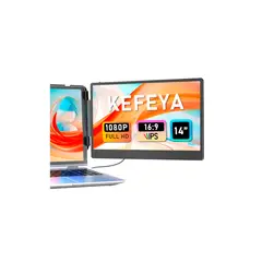 GENERAL - Extensor de Monitor Portátil KEFEYA 14″ FHD IPS 1920×1080 USB-C HDMI para Laptops 13″-17″