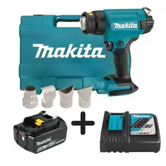 MAKITA - Pistola de Calor DHG181ZK 18V LXT 550°C + 1 bateria de 5ah 18v + cargador