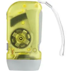 GENERICO - Mini Linterna De Presión Manual Dinamo LED Emergencia Amarilla