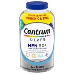 GENERICO - Centrum Silver Men 50 Plus 275 Tabletas Multivitaminico para hombres mayores de 50 años