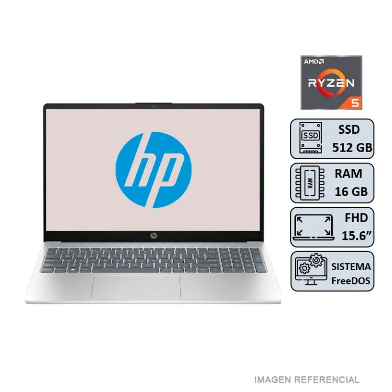 LAPTOP 15-FC0256LA R5-7250U/16GB/512SSD/15.6"/FREEDOS