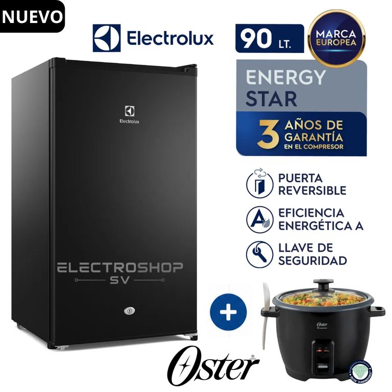 Frigobar 90L Premium Black ERD090G2HWB + Olla Oster