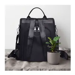 GENERICO - Mochila Mujer Antirrobo Coreana Bolso Deportivo NEGRO