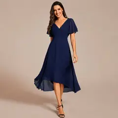 ANA RIVERO - Vestido Largo Gasa Americana