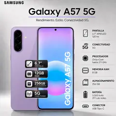 SAMSUNG - Celular Galaxy A57 5G 8GB - 256GB VIOLETA