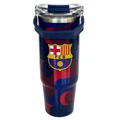 BARCELONA - Mug Vaso Acero Termico Futbol Azul 900 ML