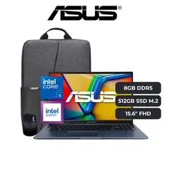 ASUS - Laptop Vivobook 15 Core 5 120U, 8GB RAM DDR5, 512GB SSD M2, 15.6 FHD, Windows 11 Home