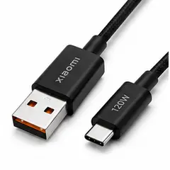 XIAOMI - Cable 6A Usb-a A Tipo C Nylon Trenzado 120w - Negro Para Redmi 13C