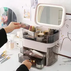 GENERICO - Organizador de maquillaje multifuncional con Espejo , Orden, Elegancia y Comodidad en un Solo Lugar