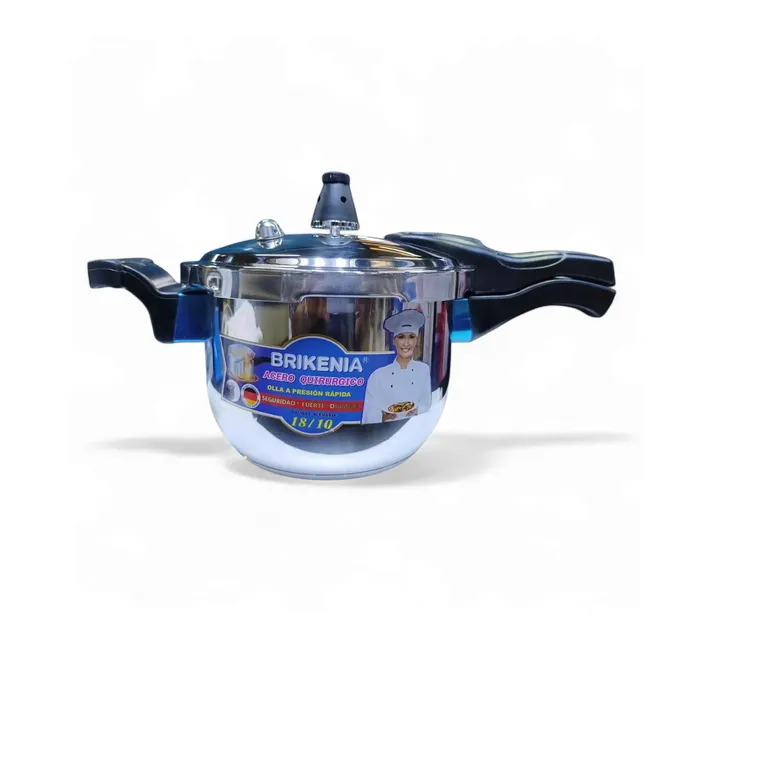 Olla A Presion Brikenia de Acero Quirurgico 5 L Para Gas Induccion Tecnologia aleman